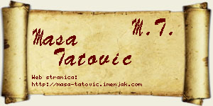 Maša Tatović vizit kartica